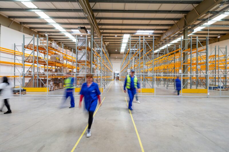 Warehouse Team in Motion