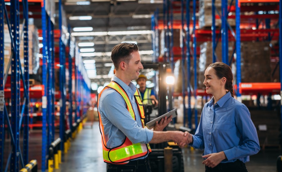 talking to each other on a logistics process